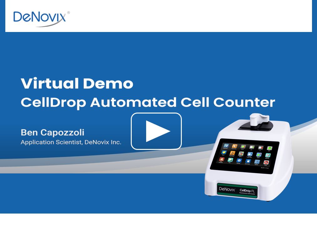 CellDrop: A virtual demo from DeNovix