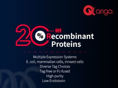 20% off recombinant proteins from Arigo