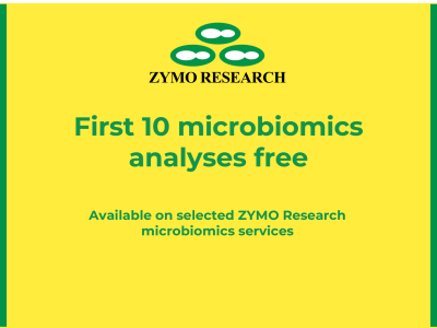 Try out Zymo's 16S service with your first 10 analyses free