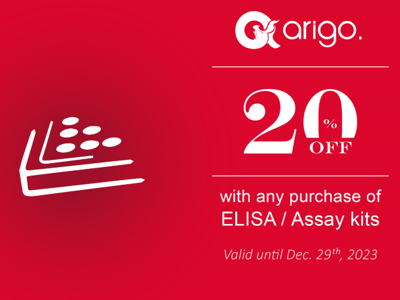 Offer: 20% of Arigo ELISA and assay kits