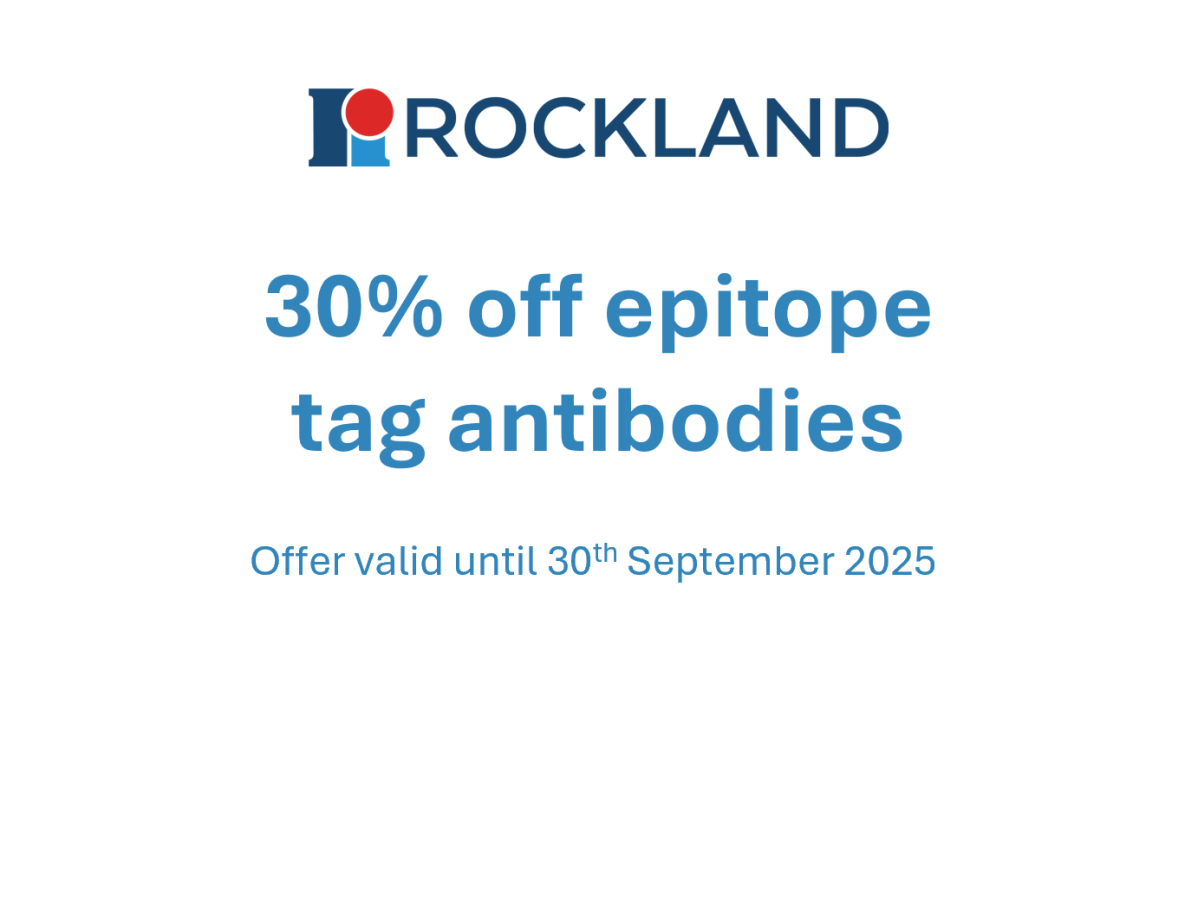 Receive up to 30% off Rockland Epitope-Tag Antibodies