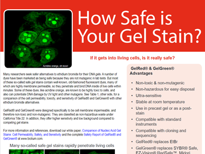 How safe is your gel stain?