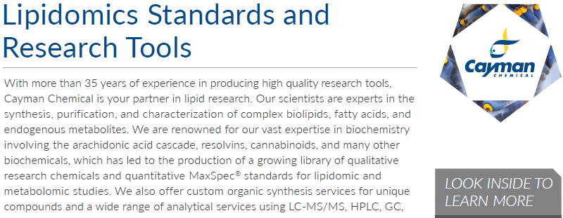 Download the Cayman Chemical lipidomics brochure