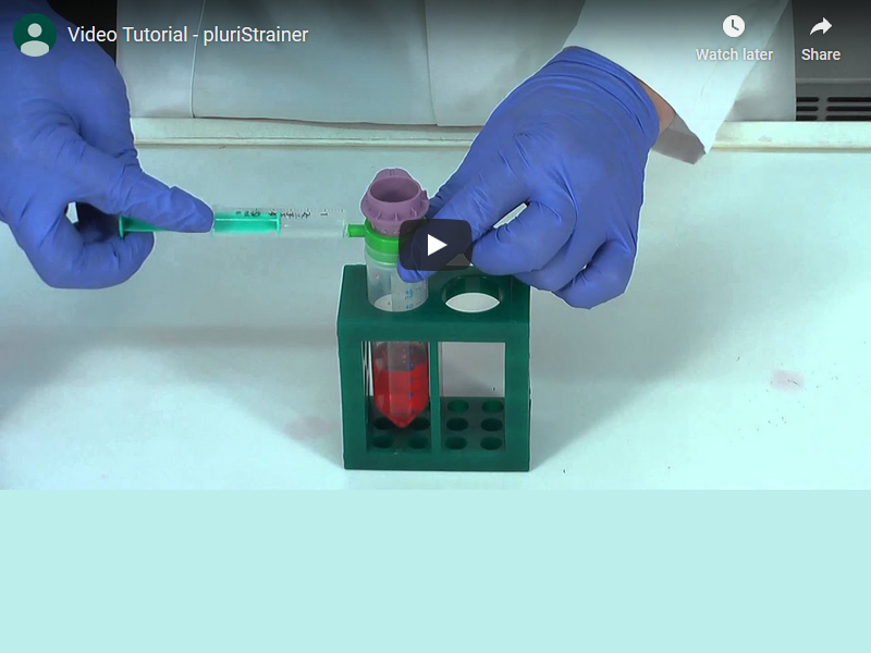 Video: pluriStrainer tutorial for cell straining